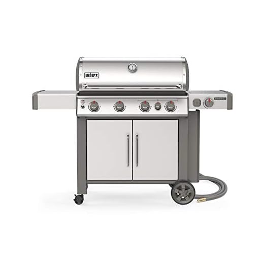 Weber 67006001 Genesis II S-435 4-Burner Natural Gas Grill, Stainless Steel