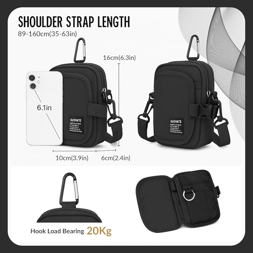 Image of CARRY TRIP Tactical Outdoor Sling Bag with Adjustable Strap, 2 Compartments, Water-Resistant Material, Keychain & Card Slots - Hiking, Camping & Travel Crossbody Bag for Men & Women