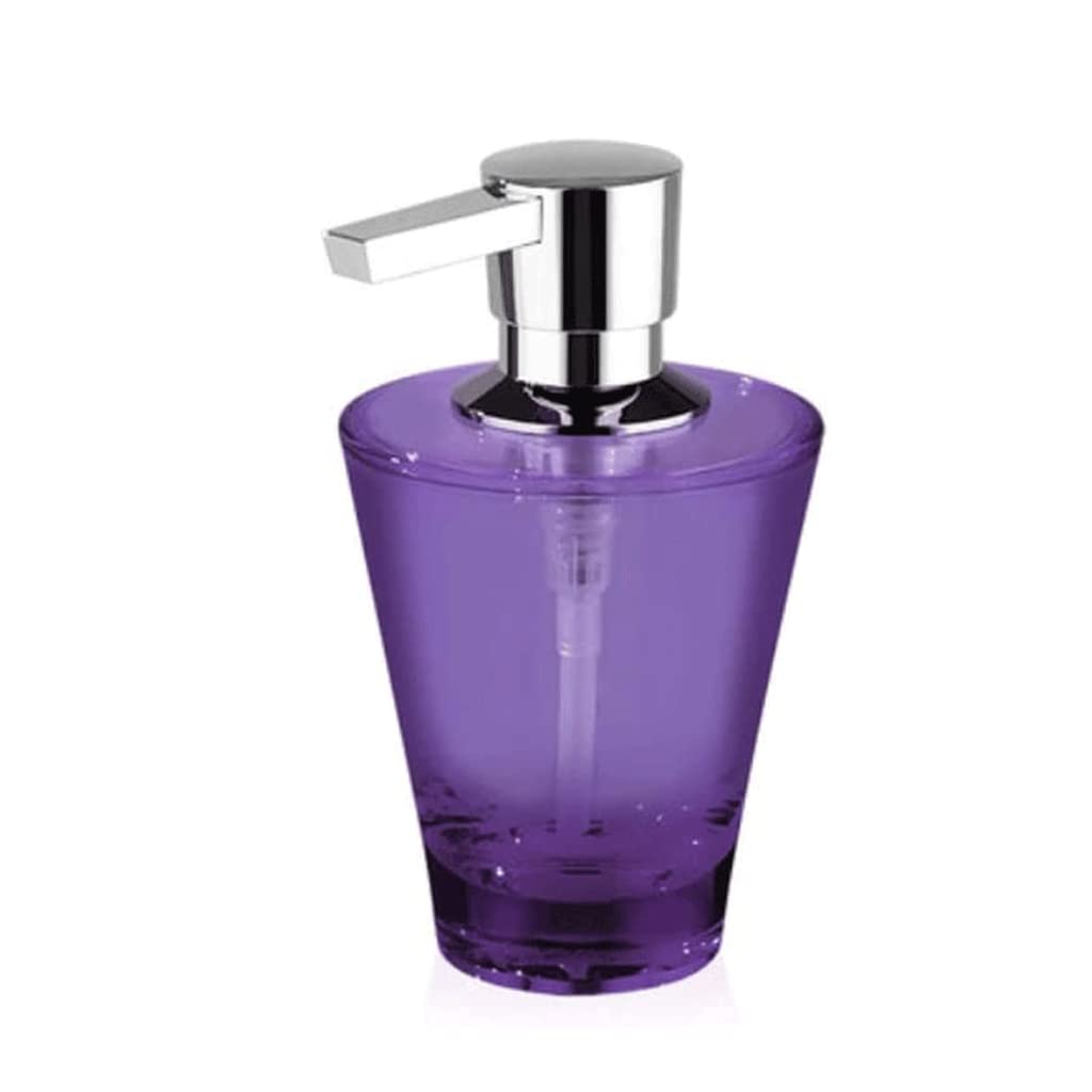 Nachfüllbare Seifenspender Acryl-Lotion-Flasche, klarer Seifenspender mit silberner Pumpe, lila, nachfüllbarer Seifenspender, 6,7 Unzen, für Küchenarbeitsplatte Für Küchenbad