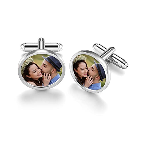Mancuernillas personalizadas para hombre en acero inoxidable miniatura 1
