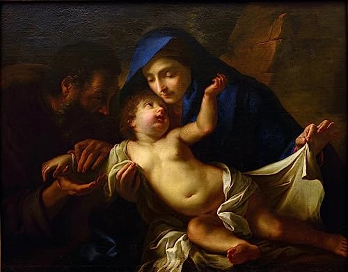 Tableau Sainte Famille Carlo Maratta habiller un grand mur vide 60x90
