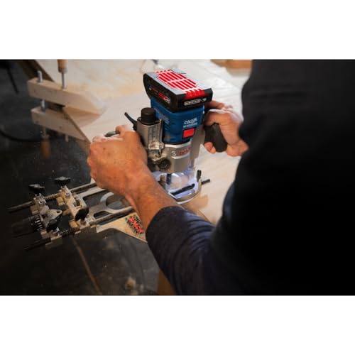 Image of Bosch GKF18V-25PL14 18V Brushless Colt Palm Router Kit with (1) CORE18V 4 Ah Advanced Power Battery and Plunge Base