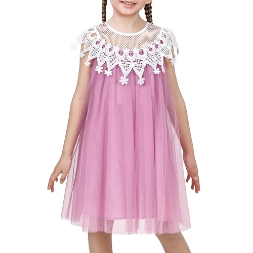 Vestido de cumpleaños para niña estilo cabestro con perlas decorativas