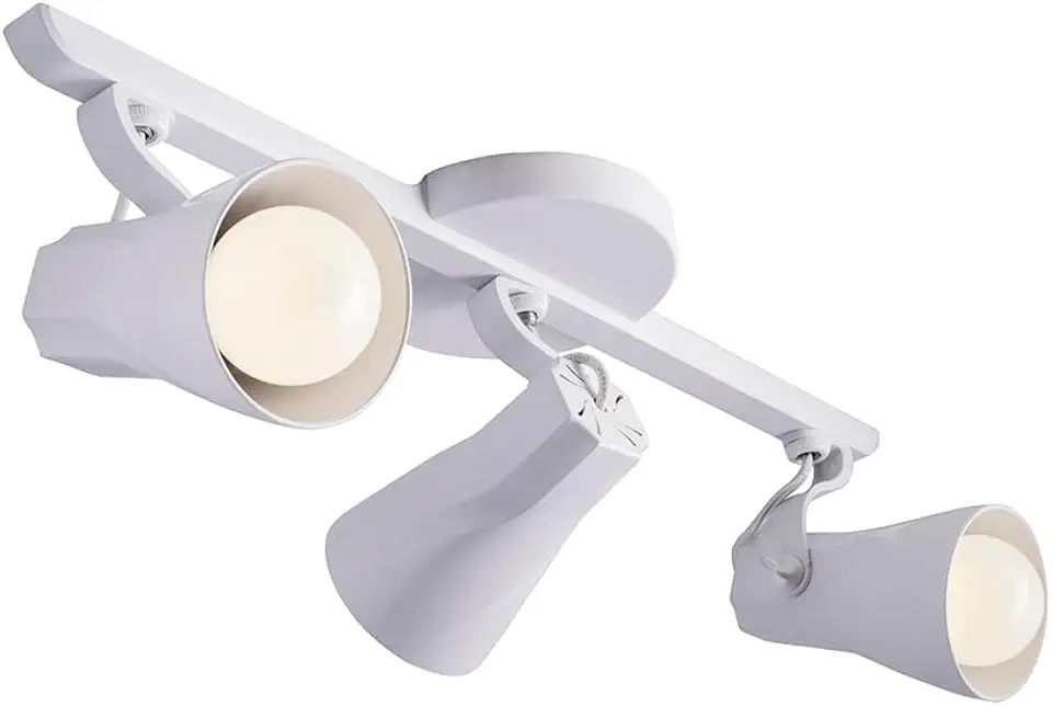 Luminária de Teto Spot Sobrepor Trilho Direcionável Octa 3 Lâmpadas Quarto sala Cozinha Praia Litoral E27 Bivolt (Branco)