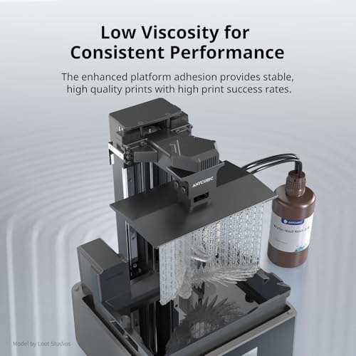 Image of ANYCUBIC Water Washable 3D Printer Resin 2.0 Bundle, 405nm High Precision UV-Curing 3D Resin, Low Shrinkage Photopolymer Resin for LCD Resin 3D Printer (4Packs*1kg Clear, 4kg in Total)