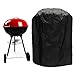 Zyurong バーベキューグリルカバー BBQコンロカバー 焚火台カバー 防水 防塵 耐熱 多機能 収納袋付き ナイロン製 ラウンド 約58x77cm(ブラック)