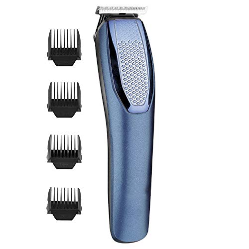 Battery Powered Beard Trimmer For Men,Professional Beard Trimmer For Man With 4 Trimming Combs, 45 Min Cordless Use, Trimmer For Private Parts,Pubic Hair Trimmer, Blue