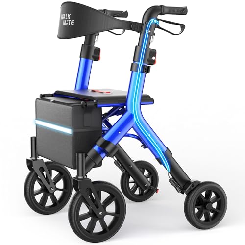 Walk Mate Rollator Walker for Seniors Adjustable Foldable
