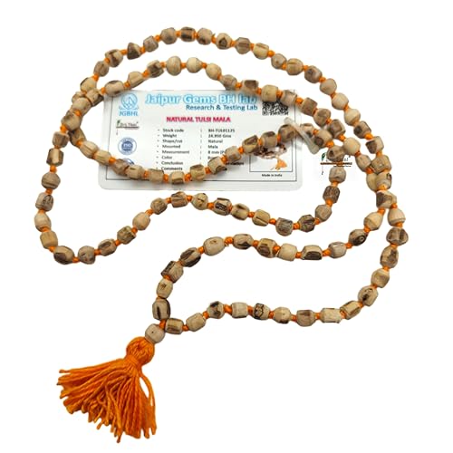 Mala 108 perles authentique en bois de basilic sacré de qualité traditionnelle hindoue