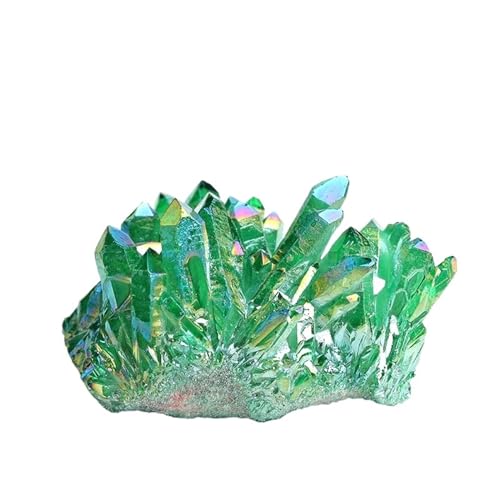 Quartz Cluster Electroplated Column Raw Crystals Ore for Ornaments Aquarium Home Decor Stone (Size : 120-150g) Gemstone Stone