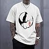Japanese Tshirt Men | Crew Neck | Short Sleeve Cotton T Shirts Fashion Holiday Cute Tops | for Party Daily Wear L White #1