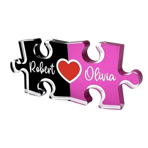 Personalized Couple Gifts, Puzzle Name Sign for Couples, Valentines Day