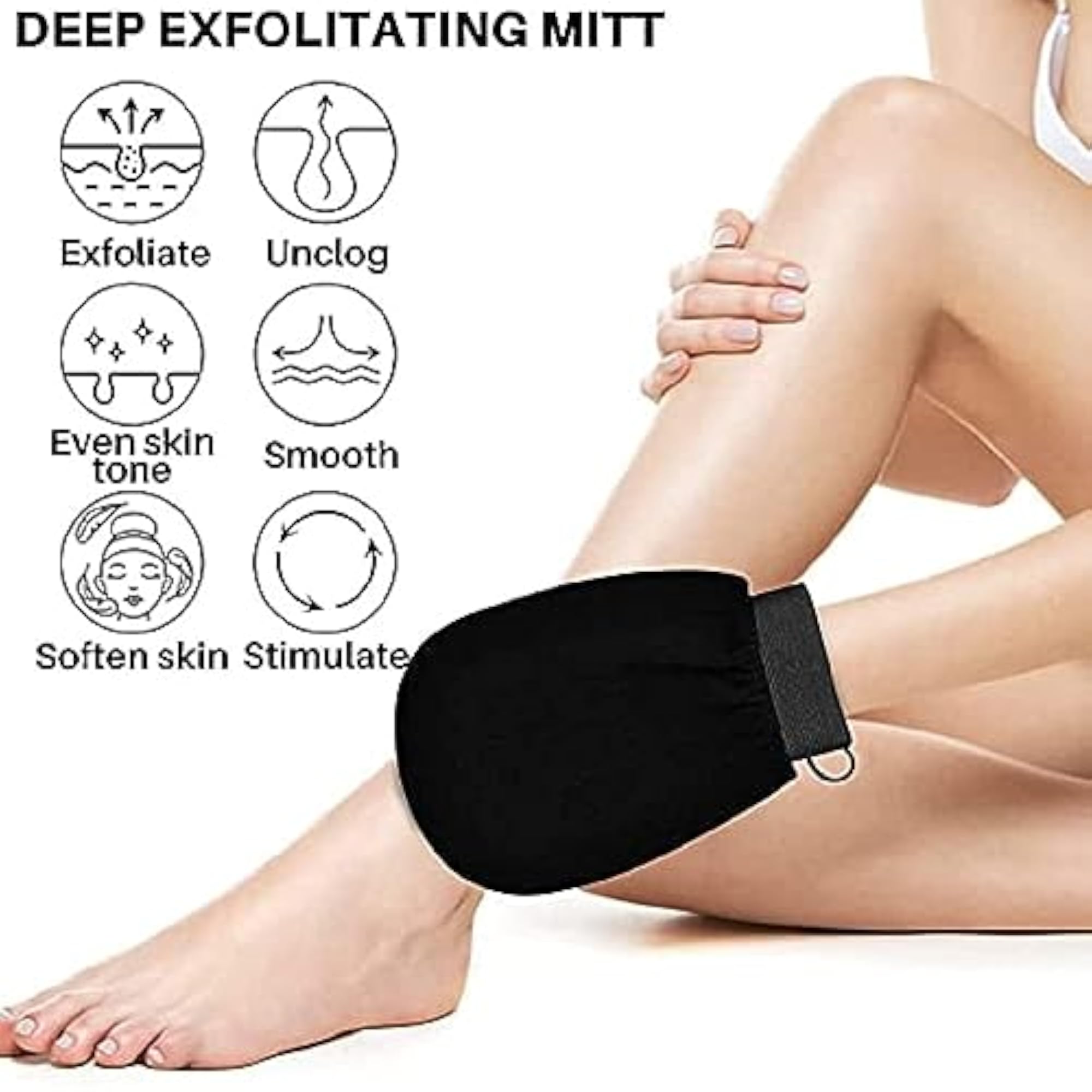 Exfoliating Bath Gloves Mitt for Dead Skin Removal