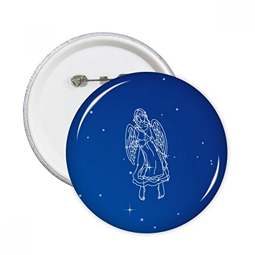 Badge Constellation Vierge DIYthinker - Cadeau d'anniversaire astro original et coloré 5pcs
