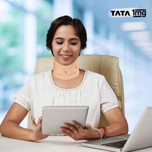 Image of 1MG Tata Cervical Collar with High density foam & optimal support, For Cervical Disc Pain and Neck Pain,Medium, Pack of 1