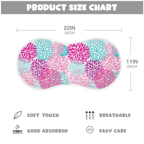 vvfelixl Baby Burp Cloths Dahlia Flower Print Baby Newborn Cotton Burping Cloths Set Baby Washcloths 4 Pack Purple2