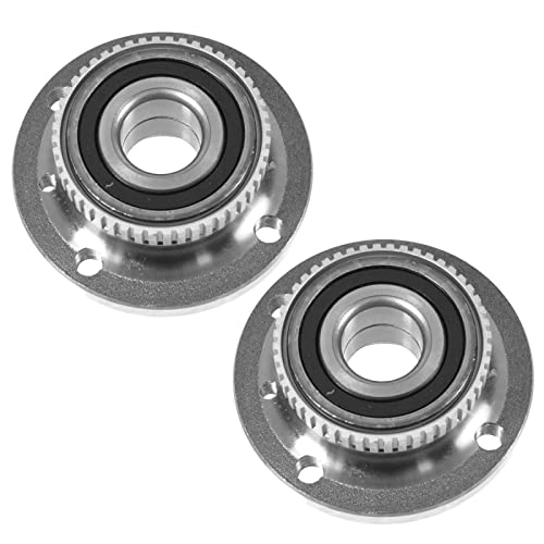 Image of TRQ 2 Piece Front Wheel Bearing & Hub Assembly Set Compatible with 1984-1991 BMW 318i 1991 318is 1986-1988 325 1984-1987 325e 1986-1987 325es 1987-1991 325i 325is 1988-1991 325iX