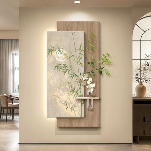 Dekoracja ścienna z piaskowca, minimalistyczna lampa wisząca 3D LED do przedpokoju korytarza (biały 1,40 x 80 cm/15,7 x 31,4 cala)