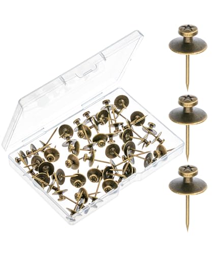 Image of Mr. Pen- Double Headed Picture Nails, 50 Pack, Bronze | Tacks for Wall Hangings, Pins, Thumb Tacks, Picture Hangers