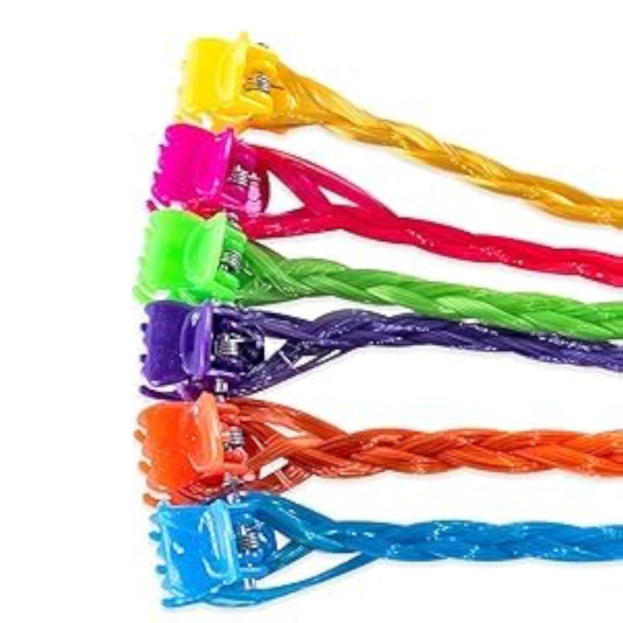 12pcs Rainbow Hair Extensions Clip In, Multicolor