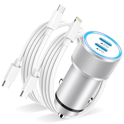 Ya en manzanajugosa.com: Cargador Coche Carga Rapida 40W, Doppia Porta Cargador Mechero Coche a Enchufe USB C Adaptador Cargador Movil Coche con Cable USB C para iPhone 17 16 15 14 13 12 11 Pro MAX/Plus/XS/XR/X/SE/iPad