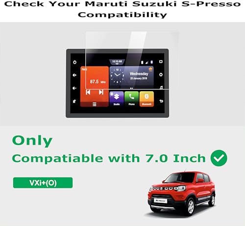 Image of OHAYO Military Strength Screen Protector For MARUTI SUZUKI S-PRESSO Strong Protection, Full Screen Edge-to-Edge Cover, Scratch Resistant, Bubble-Free Installation, Ultra HD Clarity,With installation kit