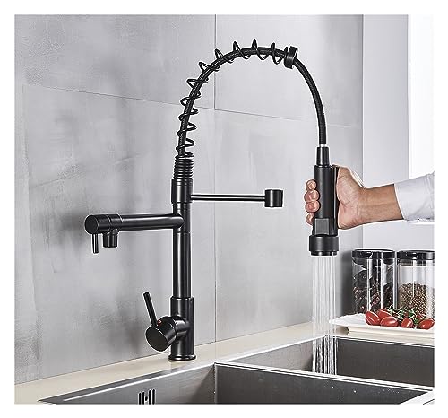 Mitigeur eau chaude et froide orientable à double bec pour évier
