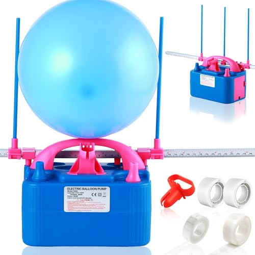 Inflador eléctrico de globos Party Zealot con boquillas duales y medidor para globos, enchufe estándar US, ideal para decoración de fiestas