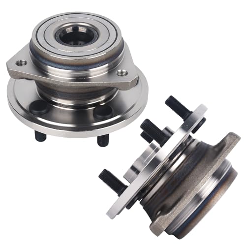 KUSATEC 513084 Front Wheel Bearing and Hub Assembly 2PCS Compatible with Jeep Cherokee 89-99/Comanche 90-92/Grand Wagoneer 93/Grand Cherokee 93-98/Wagoneer 90-99/TJ 97-99, 5 Lug without ABS