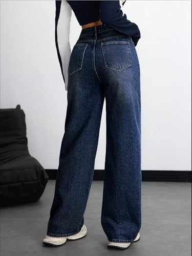 Image of Nifty Women's Denim Stretchable High Waist Baggy Jeans for Women