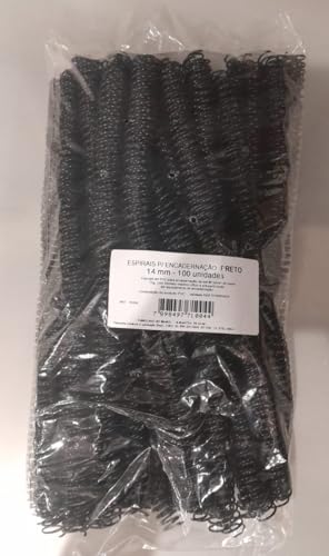 Kit p/Encadernação A4 100 Capas TRANSPARENTE LINE + 100 Contra Capas PRETO COURO + 100 Espirais Pret