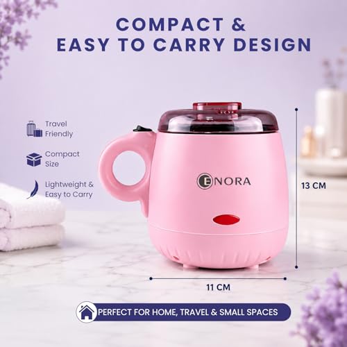 Image of ENORA Brazilian Face Wax for Women | India's 1st Liposoluble Stripless Wax | With Spatula | Natural Ingredients | For Upper Lips, Chin, Cheeks & Hairline (1 PCS, WAX HEATER)