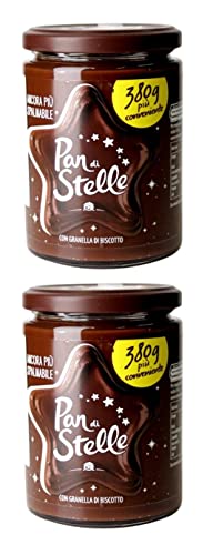 Pan di Stelle - Crema de avellanas y cacao - 2 paquetes de 330 g - [660 g]