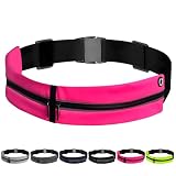 Enreluya Marsupio Running, Cintura da Corsa, Marsupi da Corsa Impermeabile Marsupio Sportivo Adatto per Jogging, Viaggi, Escursioni, Corsa, Tour in Bicicletta, Rosa
