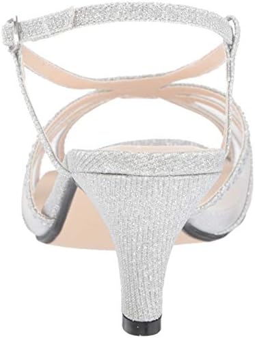 Touch Ups womens Clara Heeled Sandal, Silver, 8 Wide US | Image 2