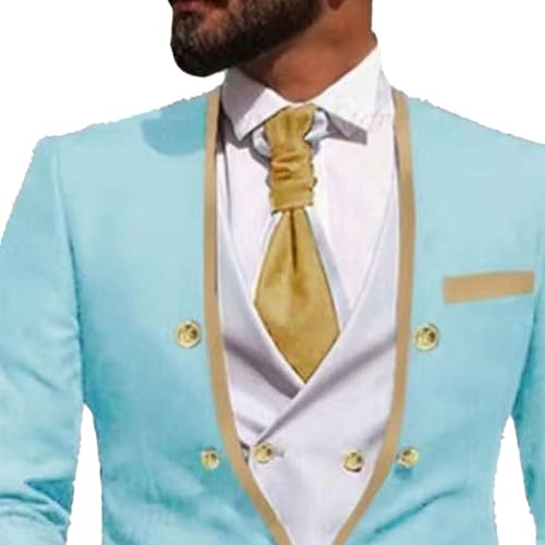 DGHM-JLMY Men's Irregular Hem Bridegroom Banquet Suit Collarless Prom 3 Piece Tailcoat Dinner Wedding Party Swallowtail Suits3