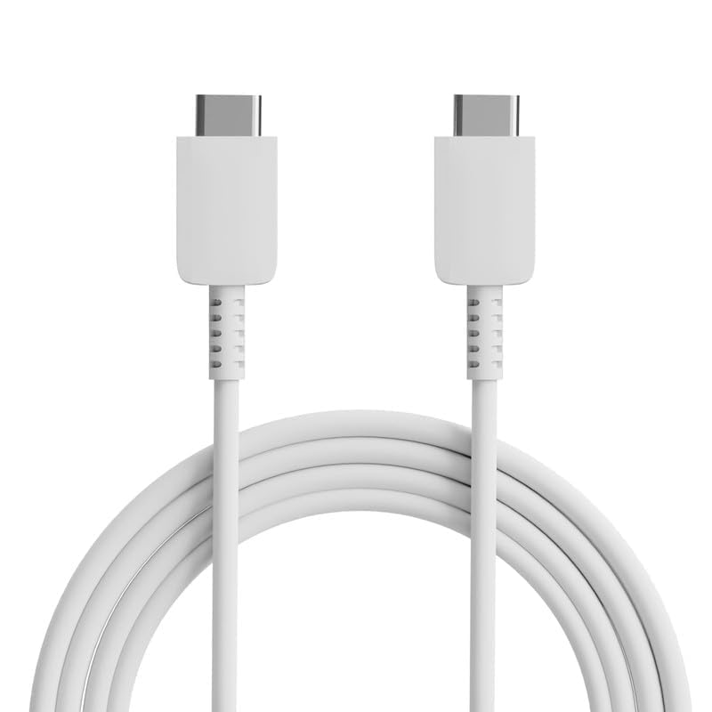 Image of Samsung 2M Type-C to Type-C Fast Charging Cable | PD Support | High-Speed Data Transfer | Compatible with Galaxy A06, F06, A16, M05s, A25, S25, M15, F15, A15, A14, M14, F14, M34, F34, S23 - White