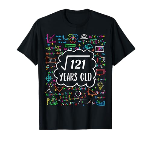 Square Root of 121 11th birthday design for 11 years old T-Shirt