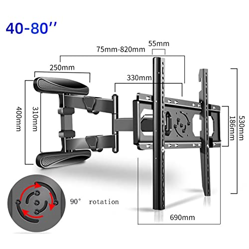 Support d'affichage ultra-mince avec rotation horizontale et verticale 90° - 3