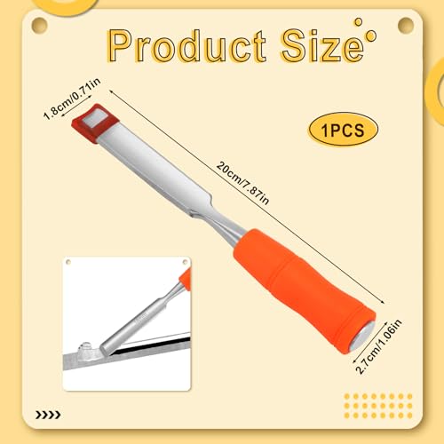 Golf Grip Tape Remover Tool, 7.87 Inch Steel Alloy Golf Grip Tape Stripper Remover for Easily Cleaning and Repairing Golf Handle Grip Golf Gift Kit for Men (Orange) - Image 3