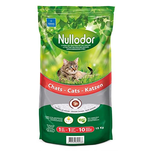 Animalerie NULLODOR - Litière pour Chat 15Kg - Vendu par Unité