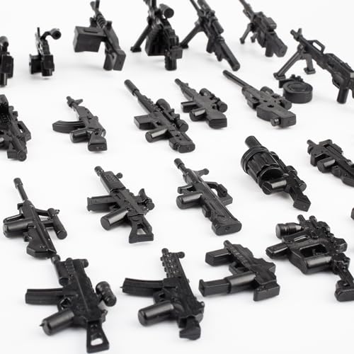 Image of Weapons Pack Military Weapons Accessories Chicken Gear Weapon Parts Toys Military Equipment Battle Blocks Bricks Compatible with Major Brand, 3 Years Old and up, Us Weapons(88pcs)