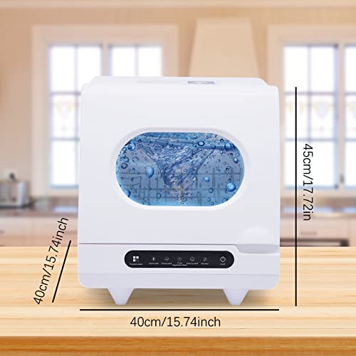 Portable Countertop Dishwasher, 5 Washing Programs Mini Dishwashers, 360°Spray Arms & 72℃ High Temperature Clean, Dishes&Fruit Vegetable Cleaning Machine for Small Apartments, Dorms and Camper RVs - Image 6