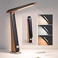 WILIT Foldable Portable Desk Lamp,Battery Operated Rechargeable Lamps Cordless,Eye-Caring LED Table Lamp with 3 Color Temperatures,Stepless Brightness,Desk Lamps for Office Home College Essentials