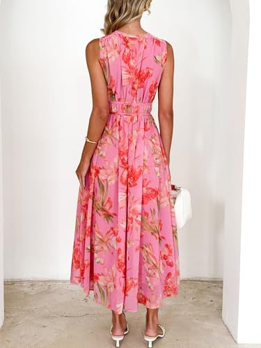 Image of Flessibili Women's Sleeveless Floral Maxi Dress 2026 Sundresses Spring Summer Wedding Guest