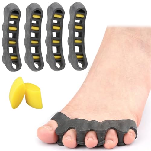 Toe Spacers & Bunion Corrector for Better Toe Health, 2 Pairs Gel Bunion Corrector, Adjustable Toe Straightener Toe Stretchers for Bunions Hallux Valgus Plantar Fasciitis Hammer Toes, Toe Alignment, Yoga Practice