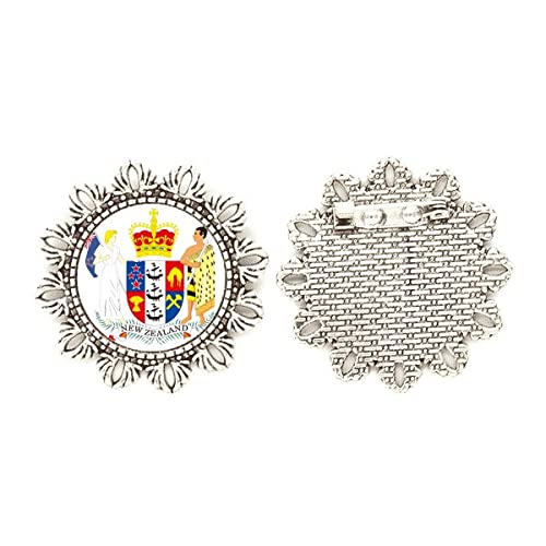 Broche de flor de plata de Nueva Zelanda para lucir elegante en bodas y cócteles