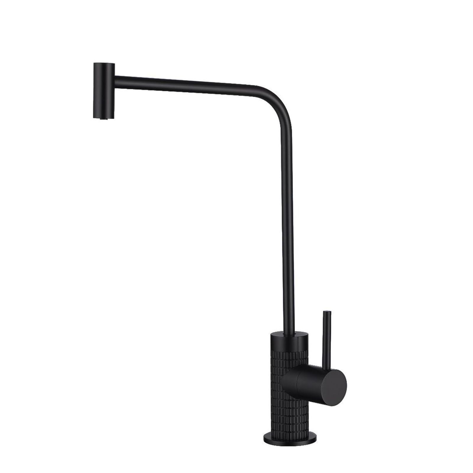 WDSOPK faucet 360° Swivel Brass Black Kitchen Sink Filter Drinking Water Faucet (Black A)