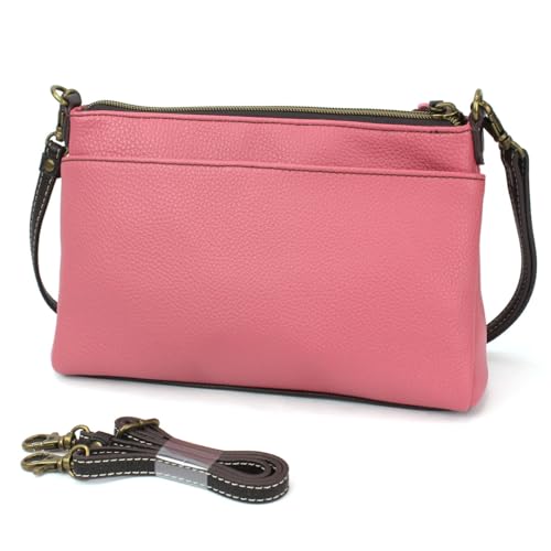 Chala RFID Protected Vegan Leather Deluxe Crossbody Bag Multi-Color (Pink_ flamingo)2