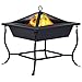 vidaXL Brasero Recipientes de Fuego Estufa de Carbón Leña Chimeneas de Jardín Terraza Aire Libre Exterior Barbacoa de Acero Negro 42x42x45 cm Imagen de vidaXL Brasero Recipientes de Fuego Estufa de Carbón Leña Chimeneas de Jardín Terraza Aire Libre Exterior Barbacoa de Acero Negro 42x42x45 cm